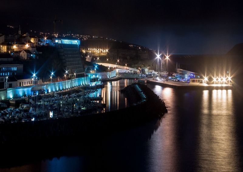 Angra Marina Hotel Angra do Heroísmo Exterior foto The port of Rafina at night